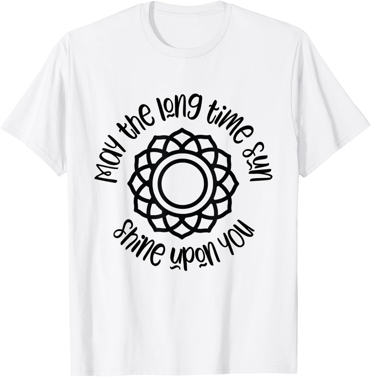 Kundalini Yoga Shirt May The Long Time Sun Shine Upon You T-Shirt - T-Shirt | White