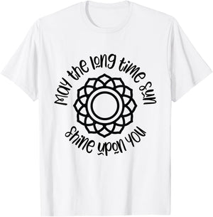 Kundalini Yoga Shirt May The Long Time Sun Shine Upon You T-Shirt - T-Shirt | White
