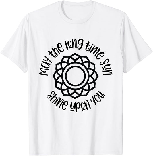 Kundalini Yoga Shirt May The Long Time Sun Shine Upon You T-Shirt - T-Shirt | White