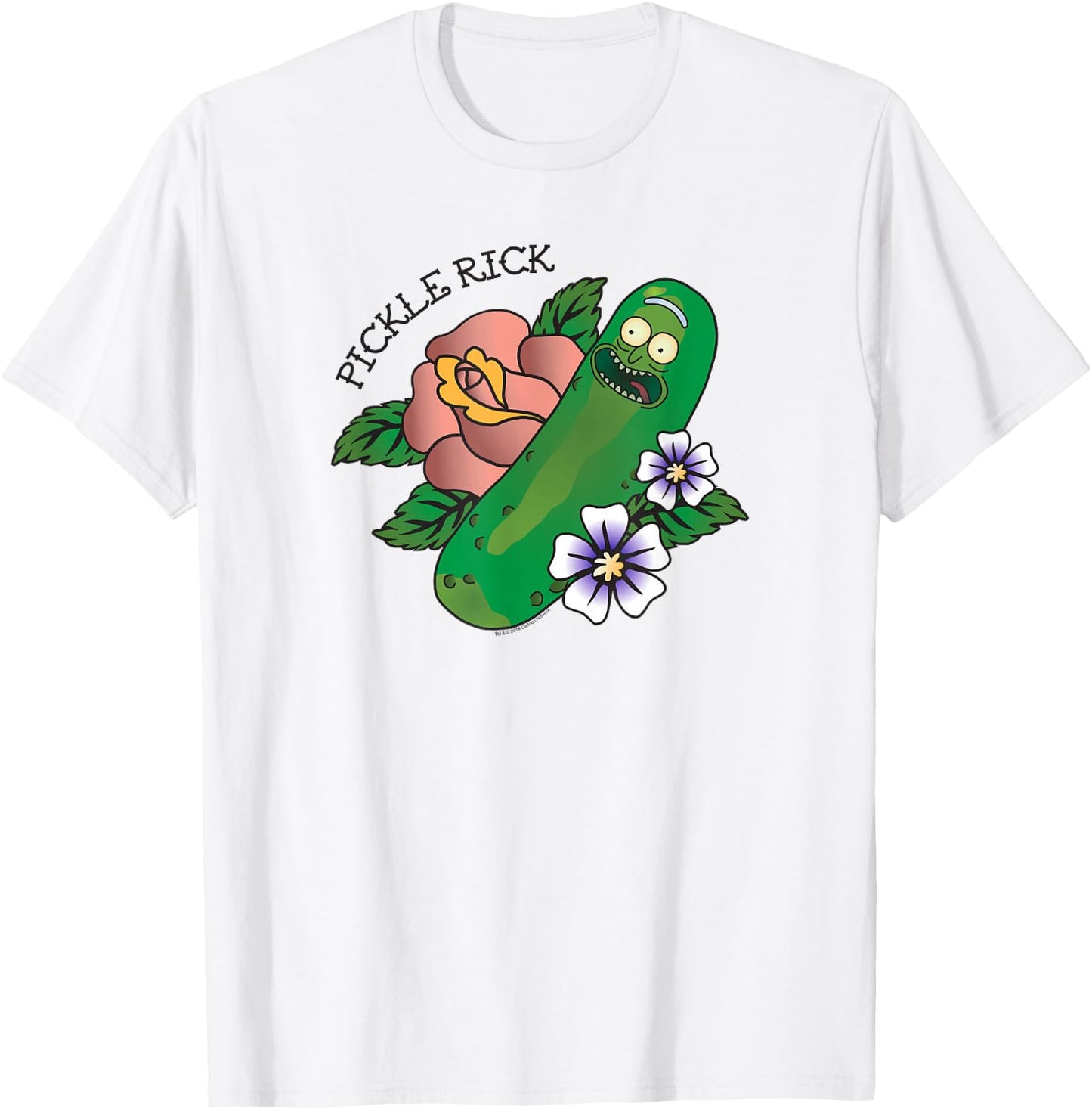Rick and Morty Pickle Rick Tattoo T-Shirt - T-Shirt | White