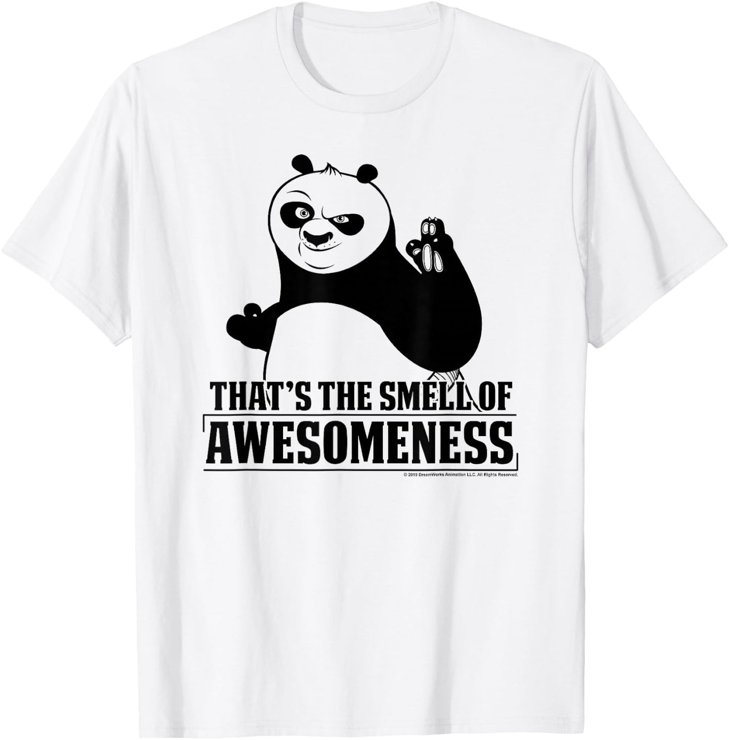 Kung Fu Panda Smell The Awesomeness Po Portrait T-Shirt - T-Shirt | White