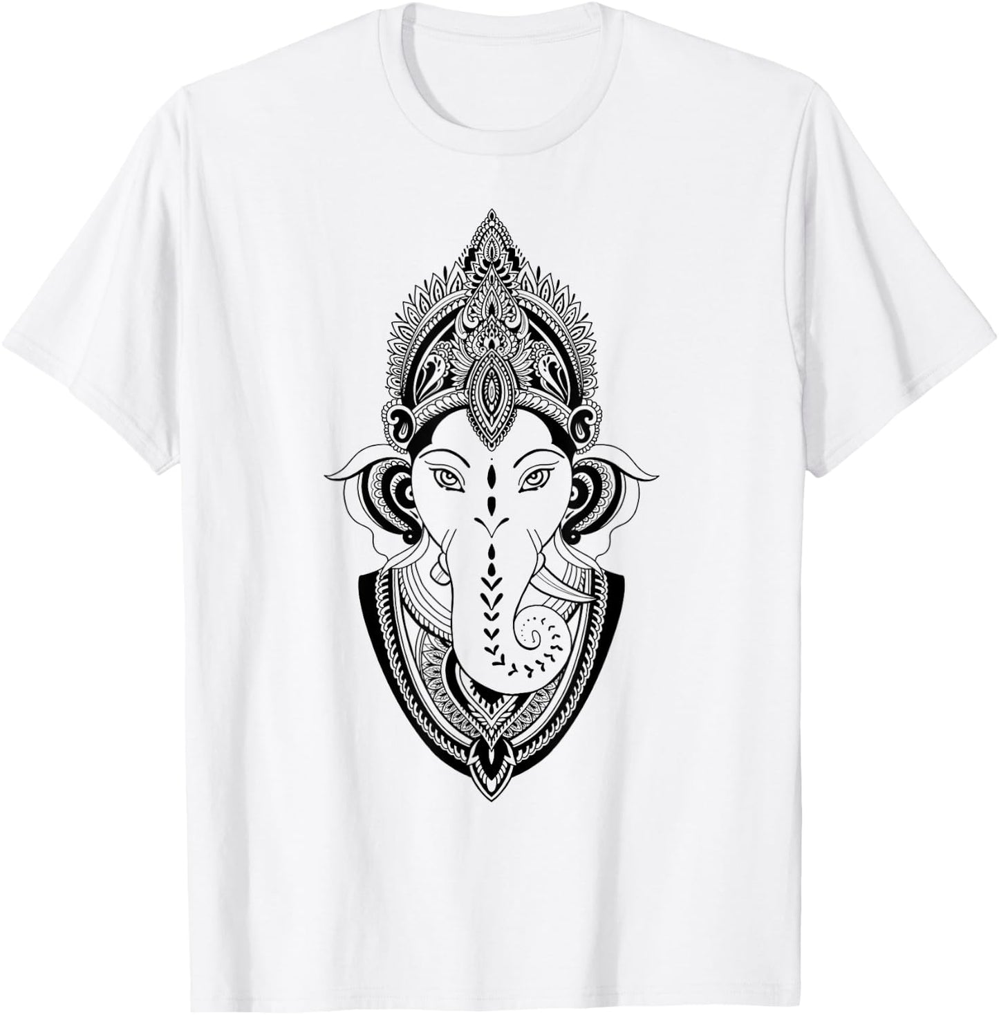 Ganesha God deity Indian India yoga meditation t shirt T-Shirt - T-Shirt | White