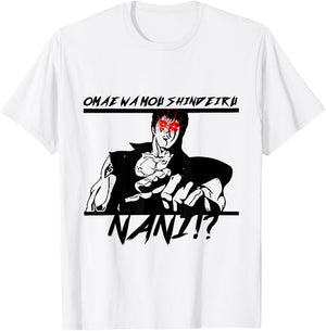 Omae Wa Mou Shindeiru Shirt Otaku Manga Anime T-Shirt - T-Shirt | White