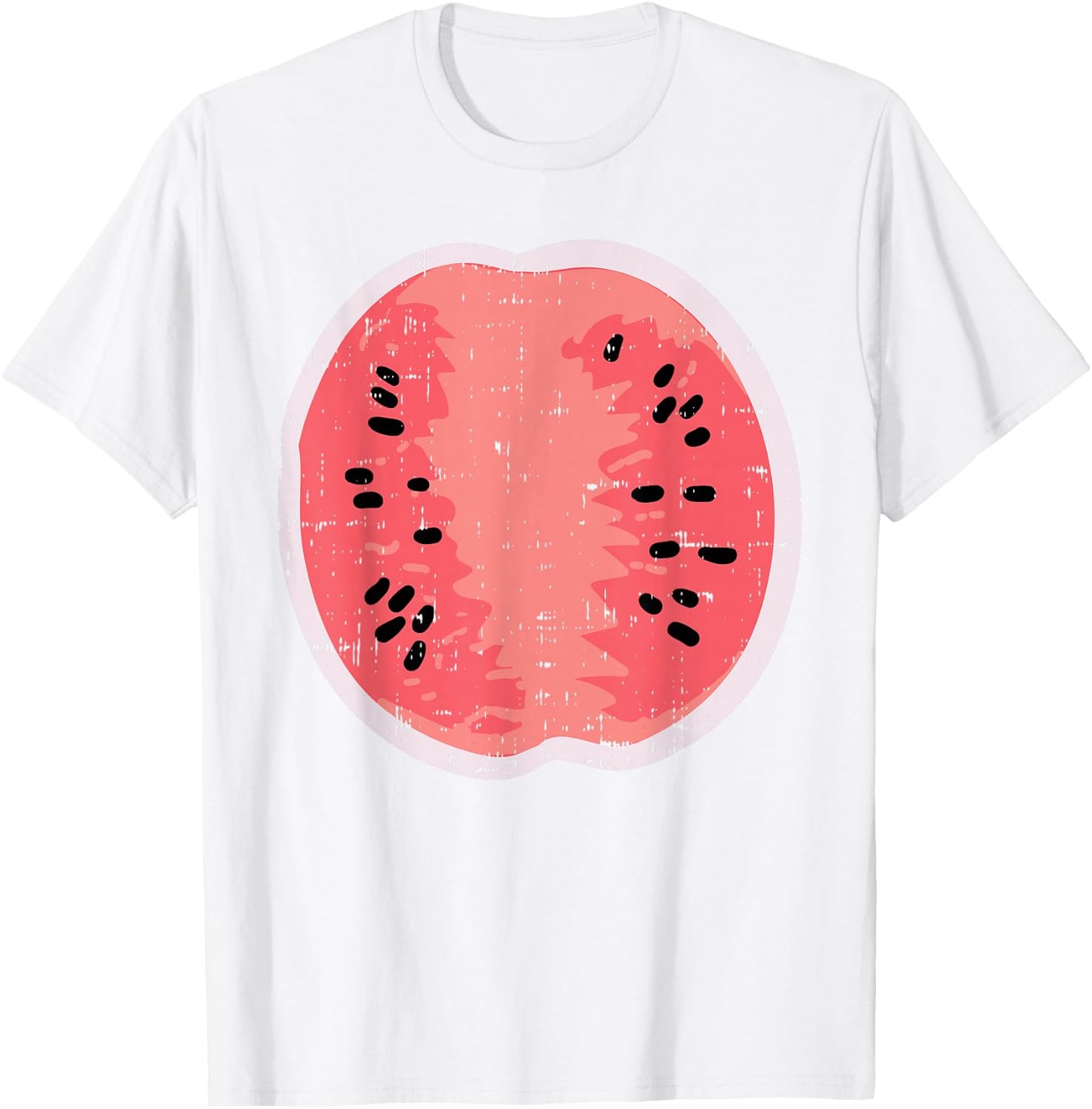 Watermelon Funny Fruit Food Lazy DIY Easy Halloween Costume T-Shirt - T-Shirt | White