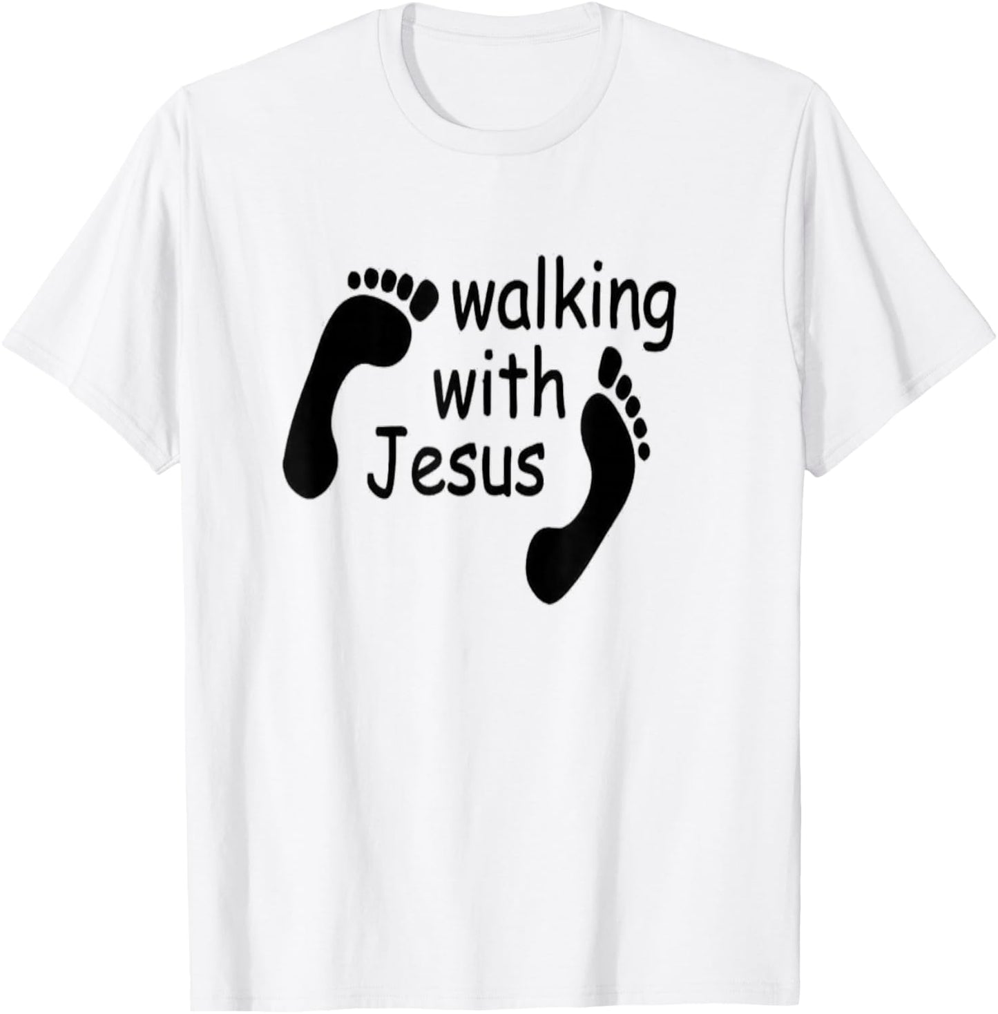 Walking with Jesus, Superhero God Love T-Shirt - T-Shirt | White