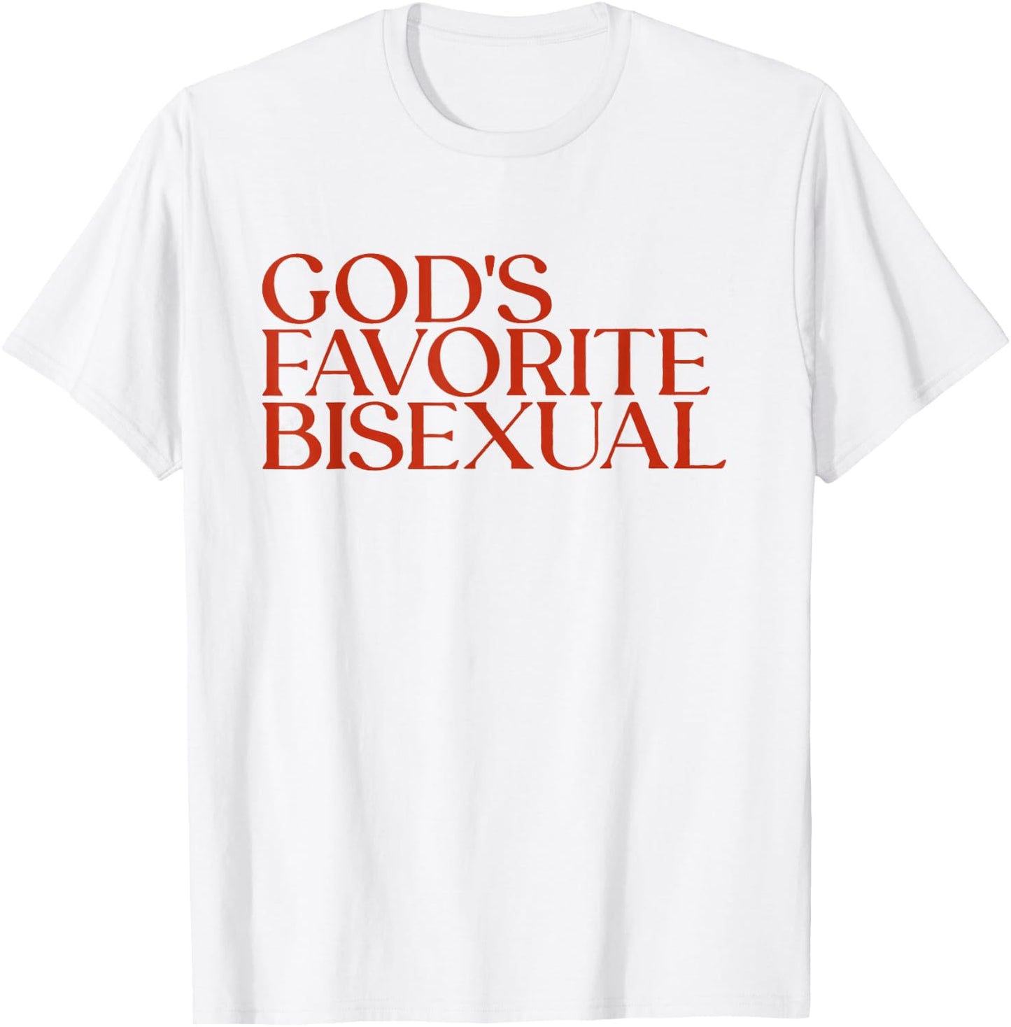 God's Favorite Bisexual Aesthetic Gay LGBTQ WLW Graphic T-Shirt - T-Shirt | White