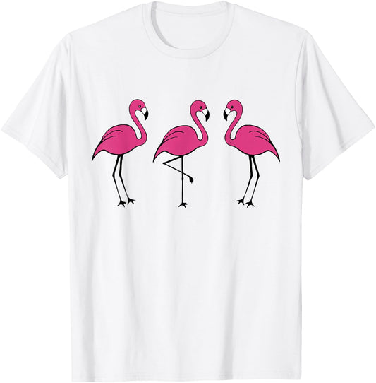 Pink Flamingo T-Shirt - T-Shirt | White