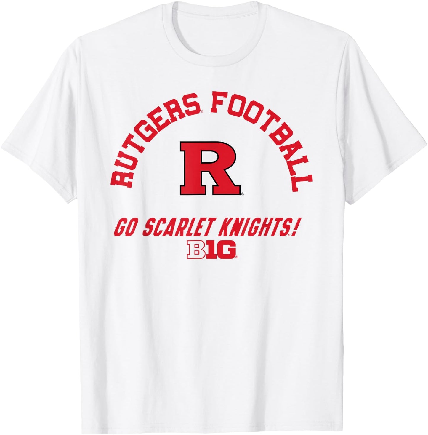 Rutgers Scarlet Knights Big 10 Football Officially Licensed T-Shirt - T-Shirt | White
