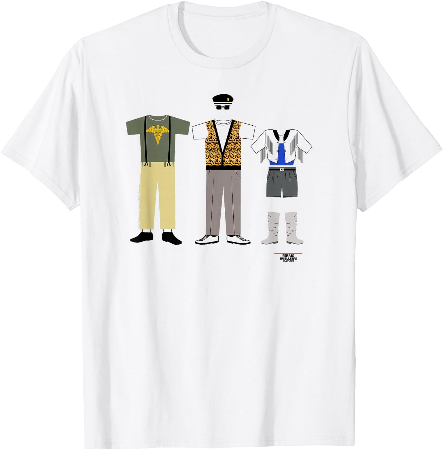 Ferris Bueller's Day Off Character Clothing Movie T-Shirt - T-Shirt | White
