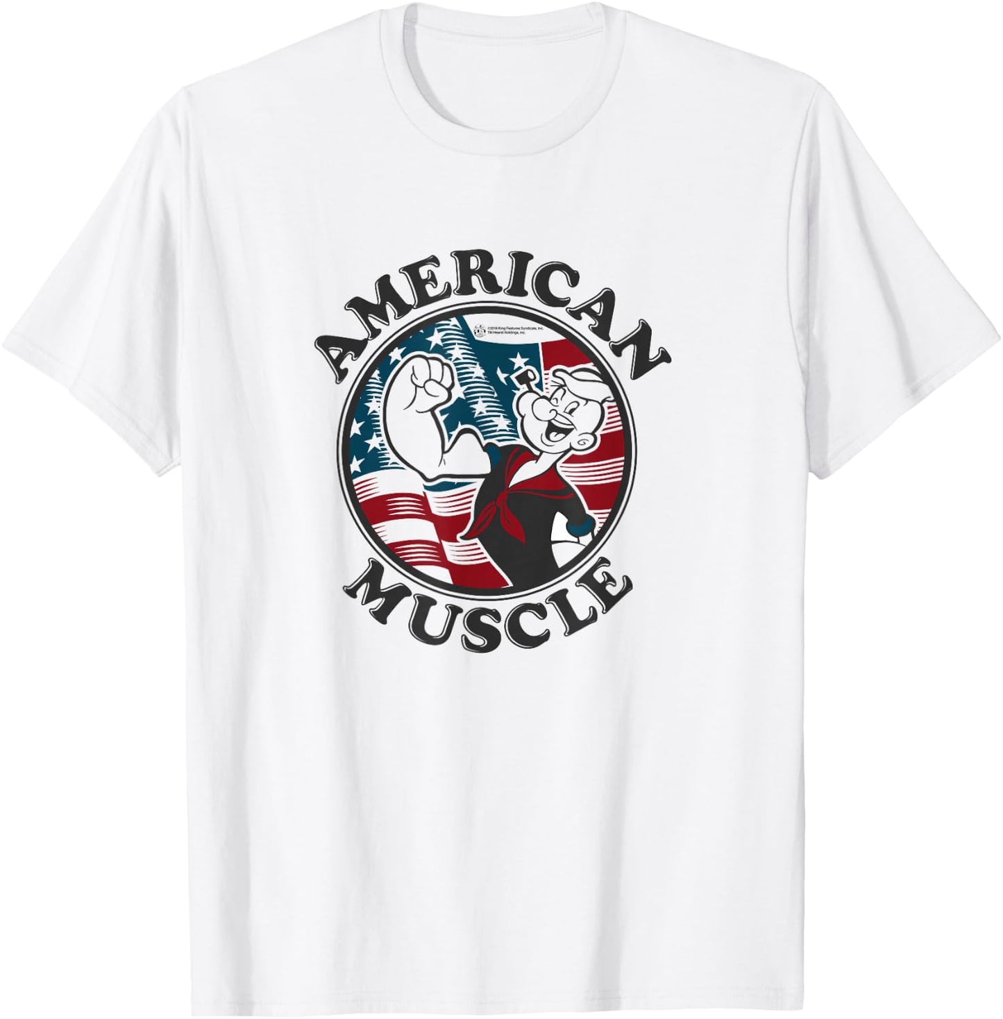 Popeye American Muscle #36898 T-Shirt - T-Shirt | White