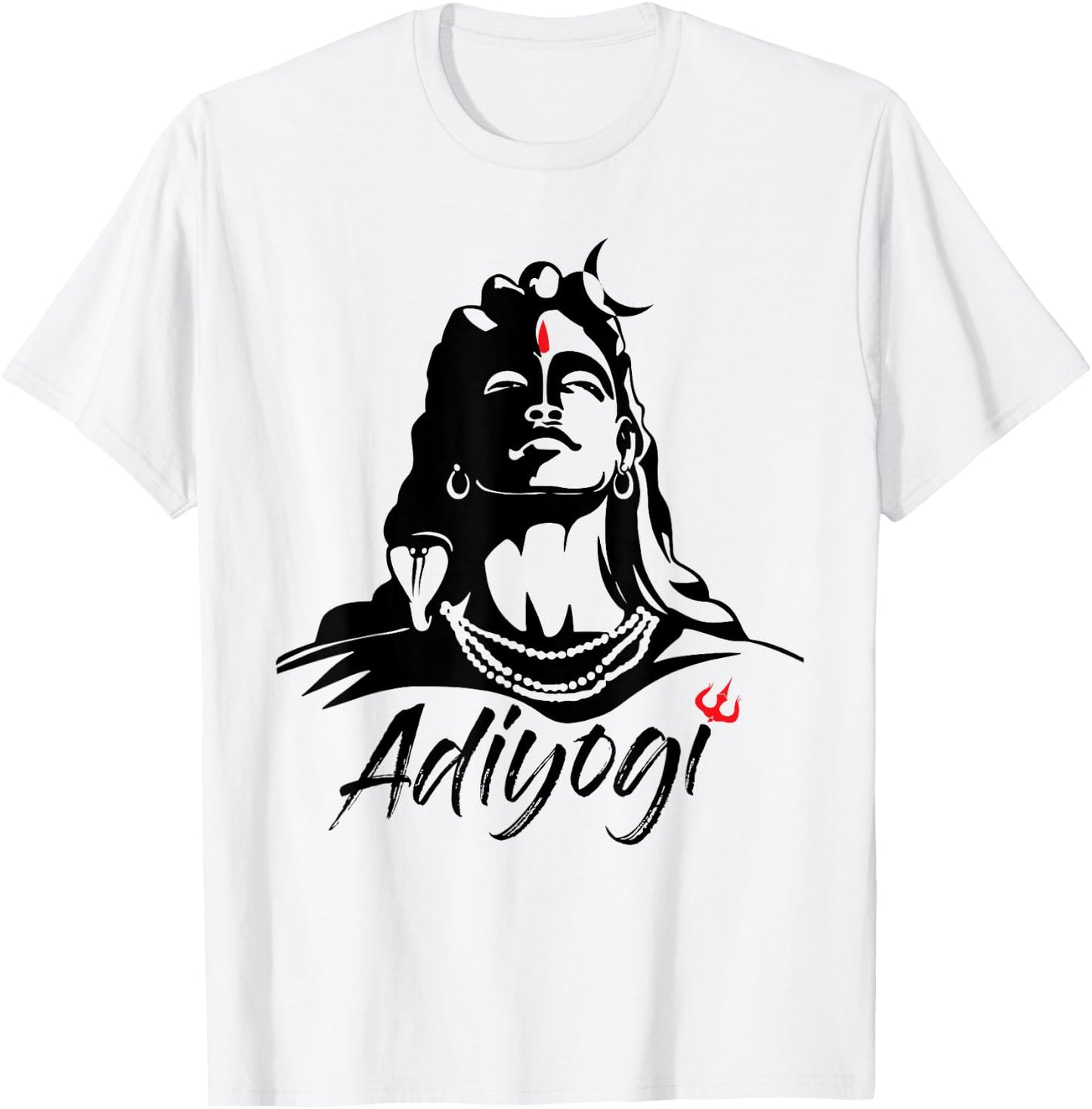 Adiyogi or Adhi Yogi Shiva Mahadev Aum Hindu Maha Shivratri T-Shirt - T-Shirt | White