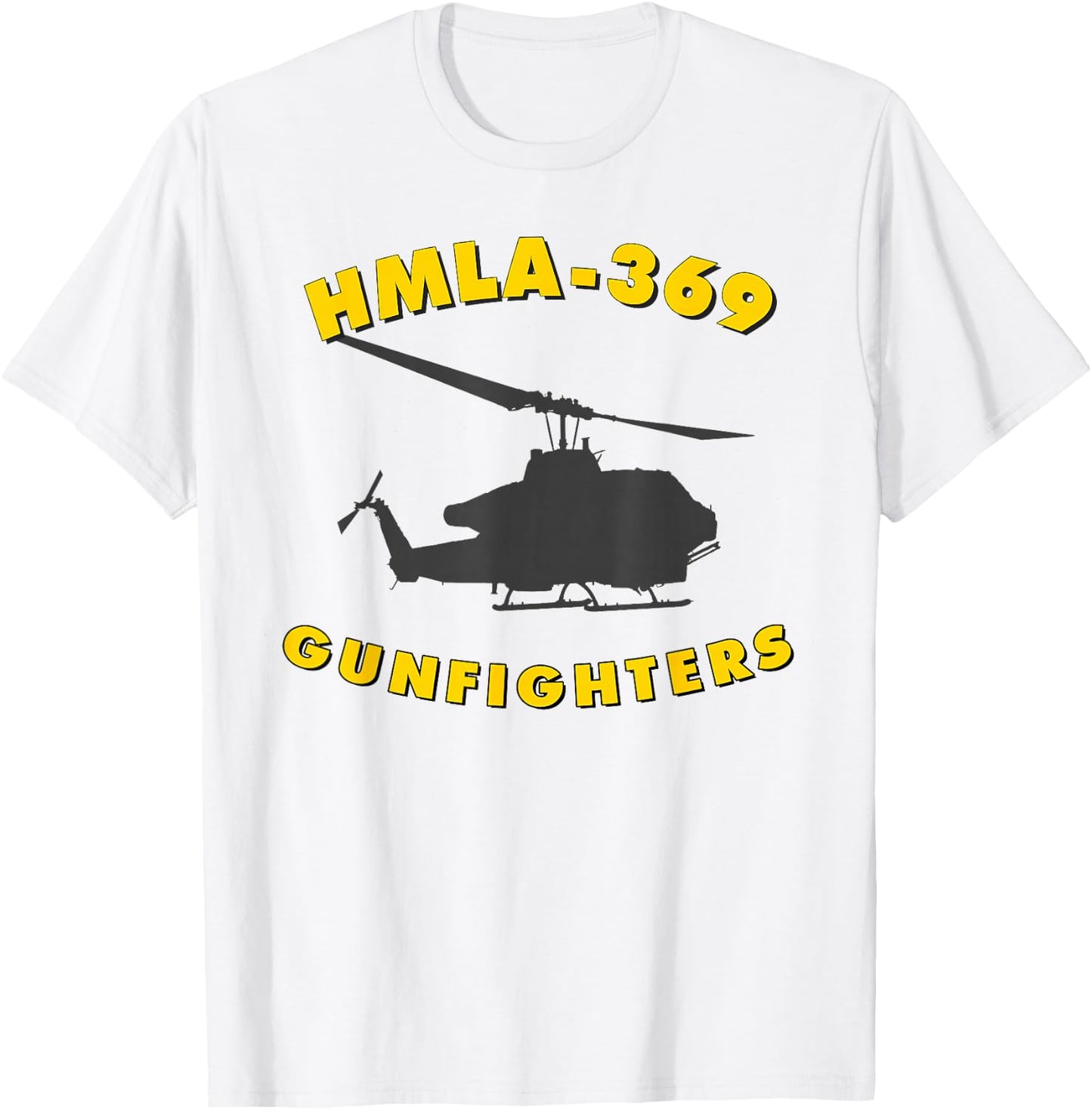 HMLA-369 Gunfighters Helicopter Attack Squadron AH-1W T-Shirt - T-Shirt | White