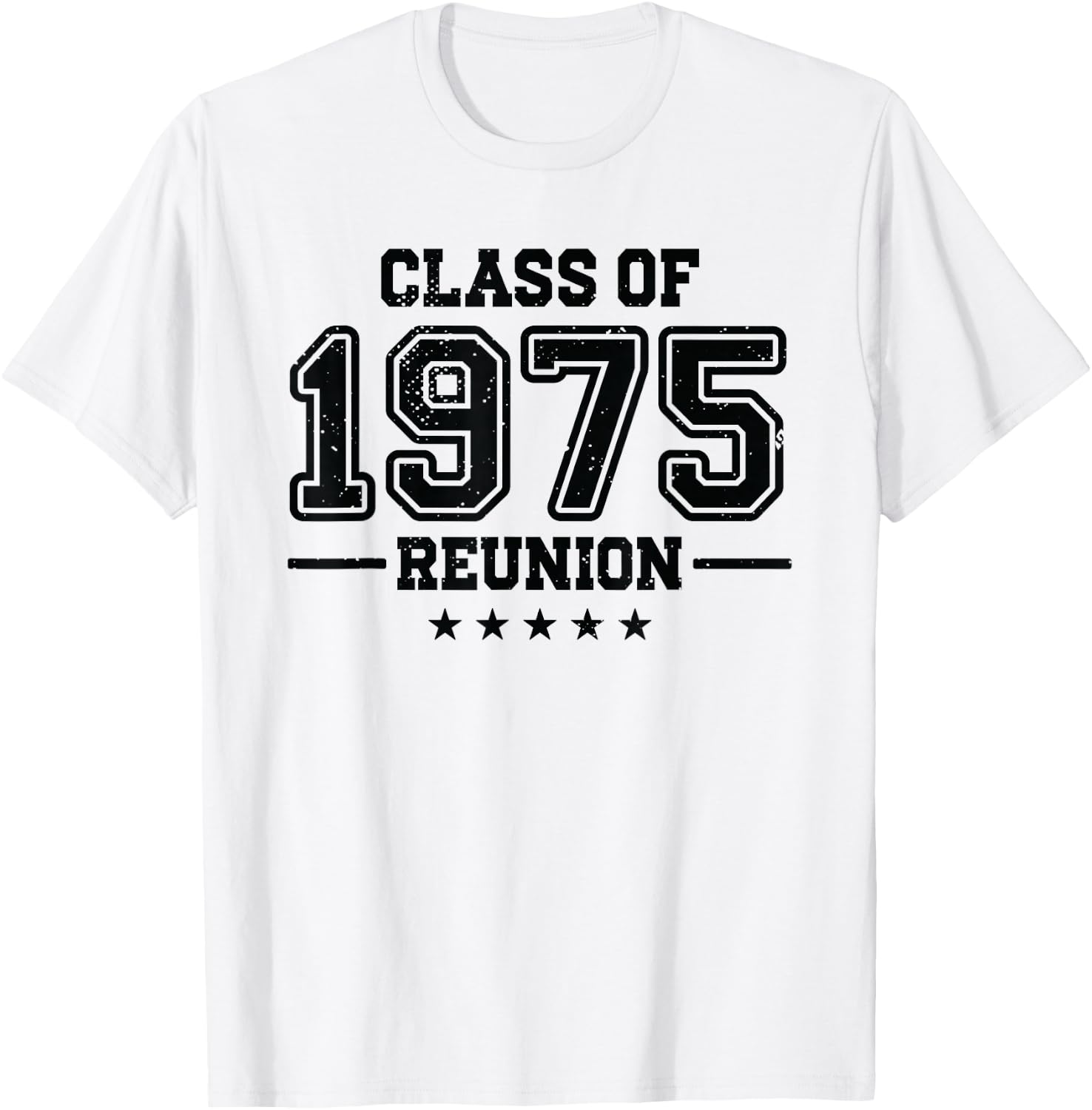 Reunion Class 75 Celebration High School Alumni College Crew T-Shirt - T-Shirt | White