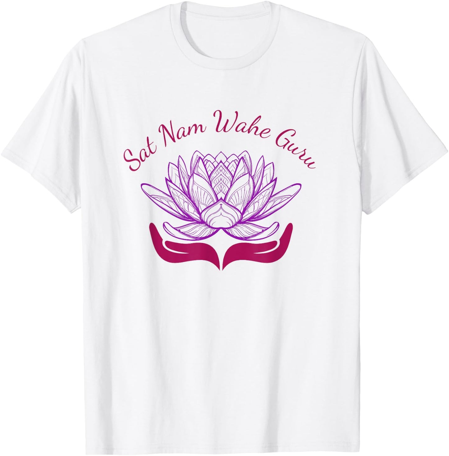 Kundalini Yoga Lotus Sat Nam Wahe Guru T-Shirt - T-Shirt | White