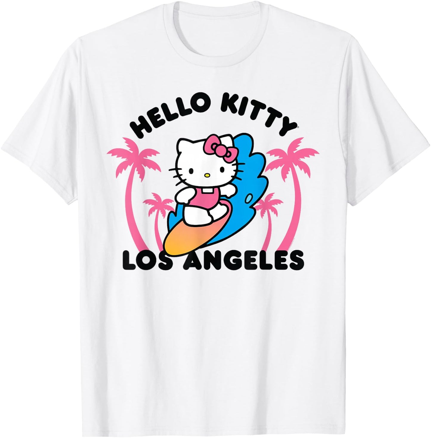Hello Kitty Los Angeles Surfing T-Shirt - T-Shirt | White