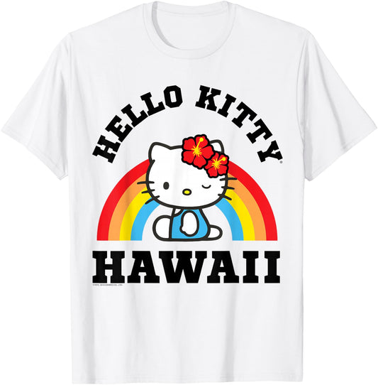 Hello Kitty Hawaii Rainbow Shirt T-Shirt - T-Shirt | White