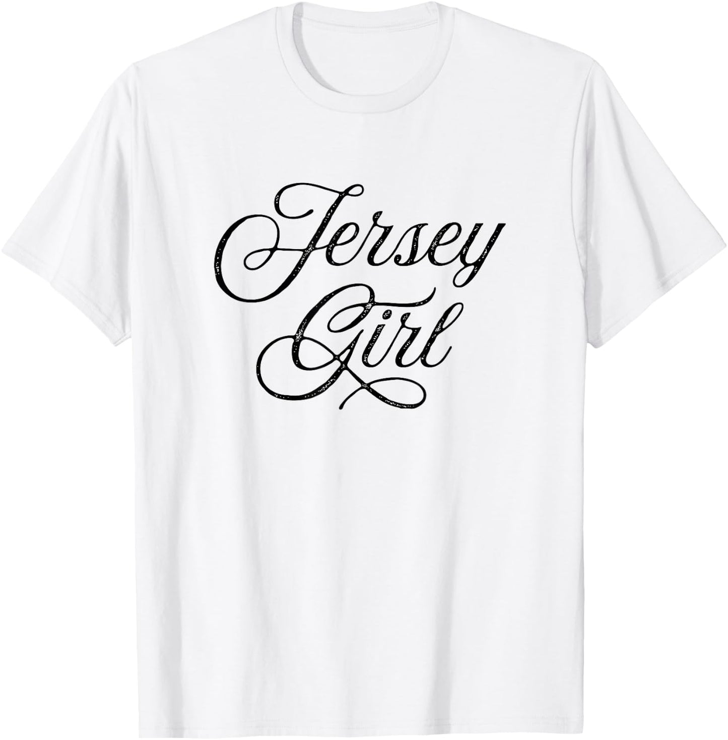 Jersey Girl - Vintage Script T-Shirt - T-Shirt | White