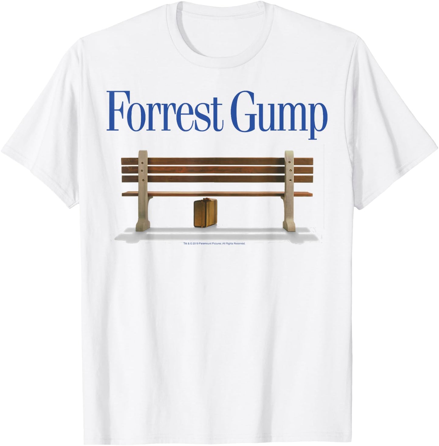 Forrest Gump Bench Title Logo T-Shirt - T-Shirt | White