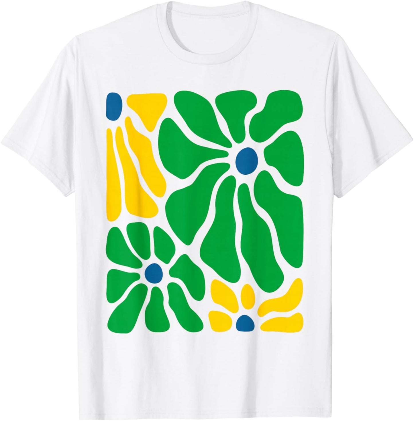 Brazilian Floral Boho Brazil Flag Brasil Brasileira Girl T-Shirt - T-Shirt | White