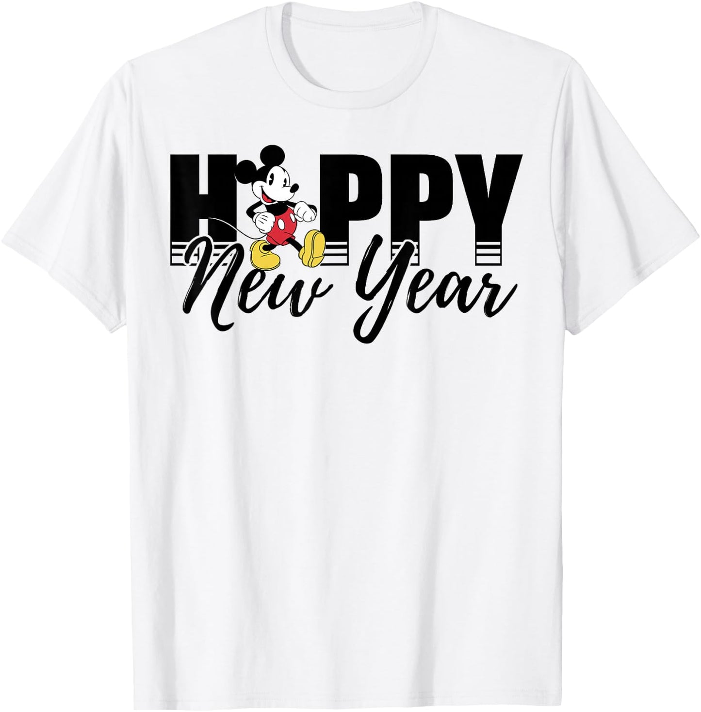 Disney New Year's Mickey Mouse Happy New Year T-Shirt - T-Shirt | White