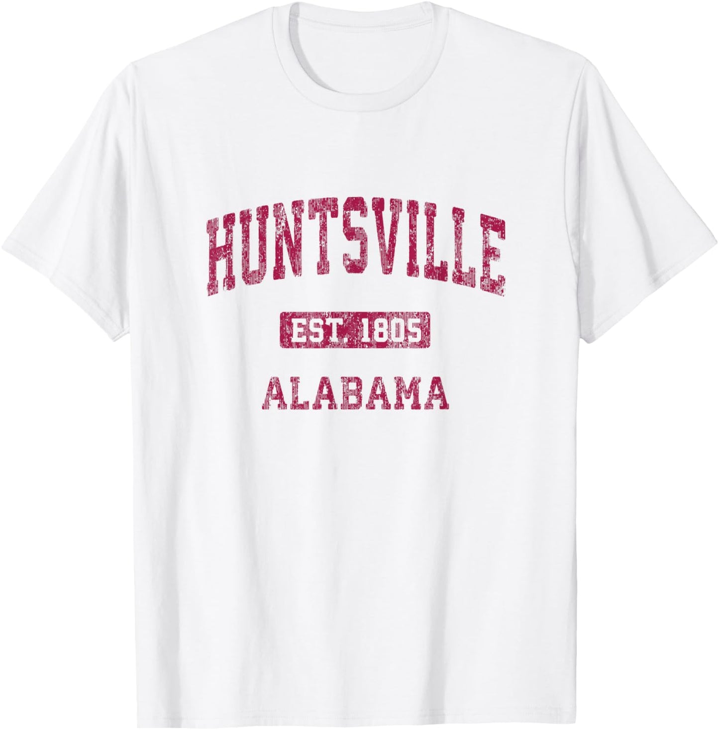 Huntsville Alabama AL Vintage Athletic Sports Design T-Shirt - T-Shirt | White