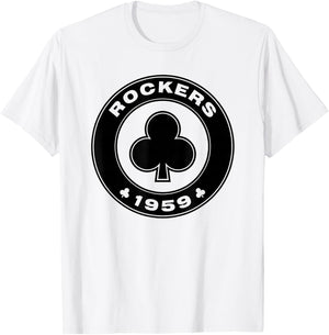 Rocker 1959 Cafe Racer Retro Classic Motorcycle Mod T-Shirt - T-Shirt | White