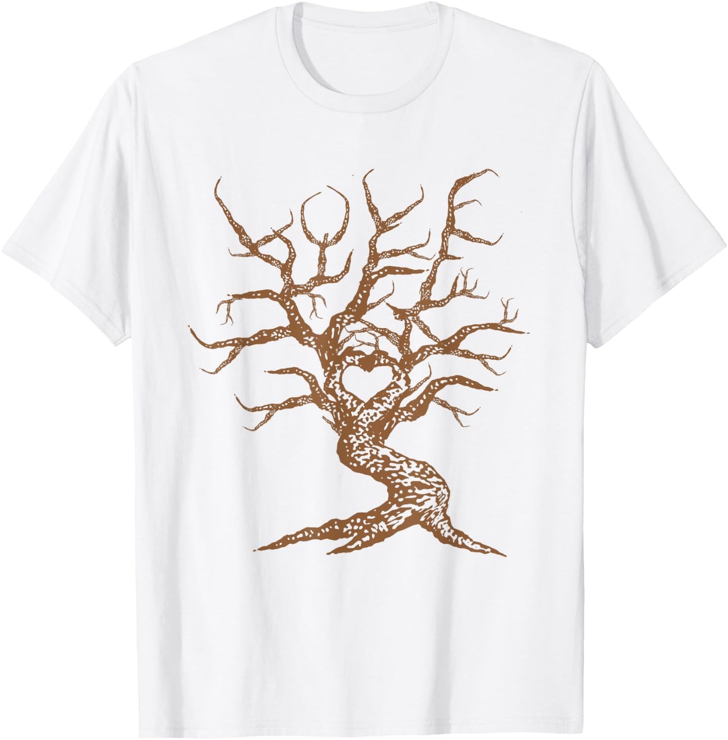 Heart Love Branches Bonsai Tree Japanese Buddhist Zen Shirt T-Shirt - T-Shirt | White