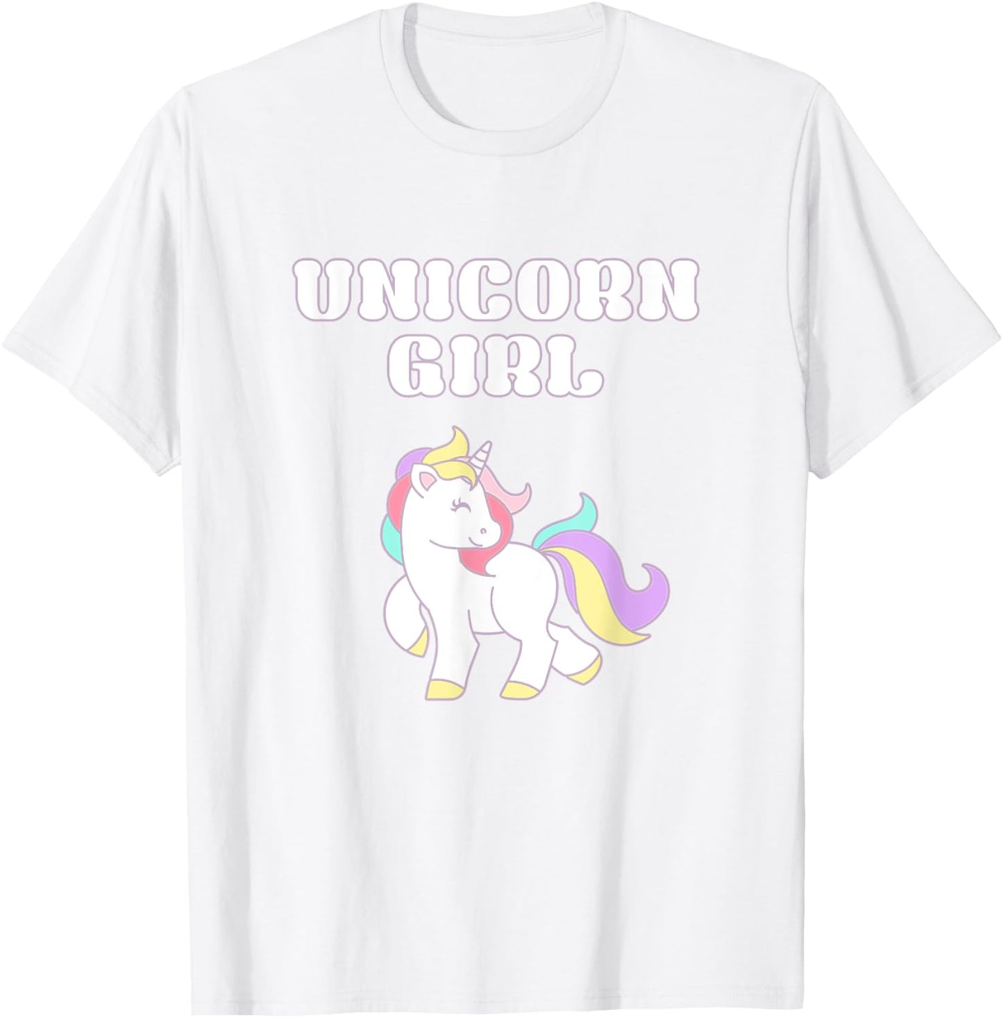 Unicorn T Shirt & Girls - Cute Unicorn T-Shirt - T-Shirt | White