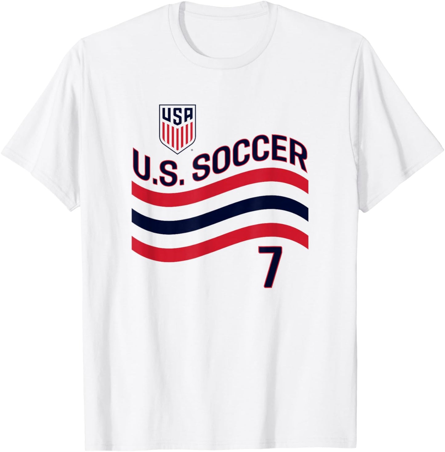 Gio Reyna 7 White USMNT Officially Licensed T-Shirt - T-Shirt | White