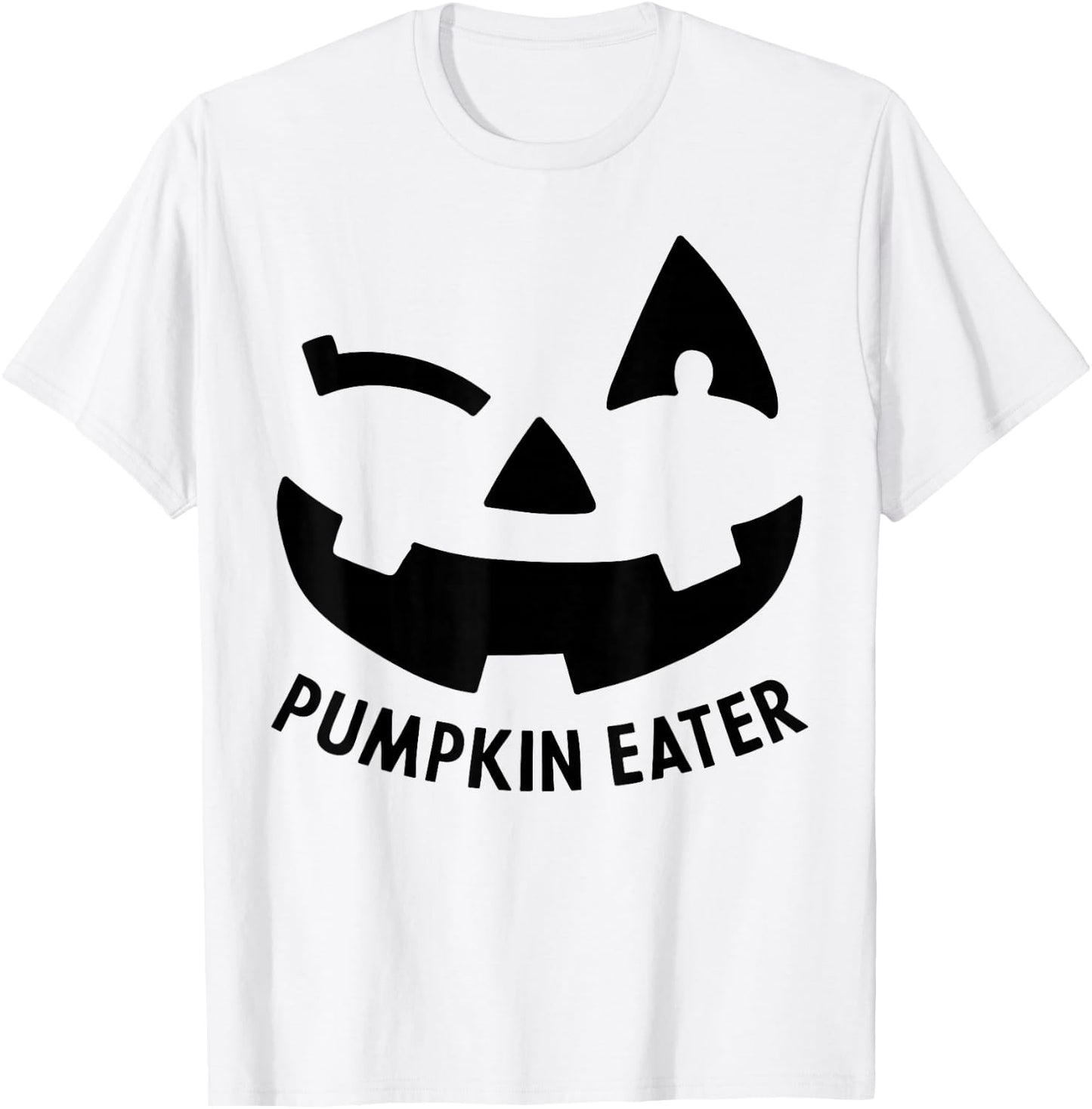 Naughty Pumpkin Eater Fun Matching Couple Halloween Costume T-Shirt - T-Shirt | White