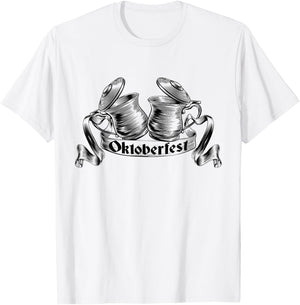 Vintage Oktoberfest Drinking Germany Beer Oktoberfest T-Shirt - T-Shirt | White