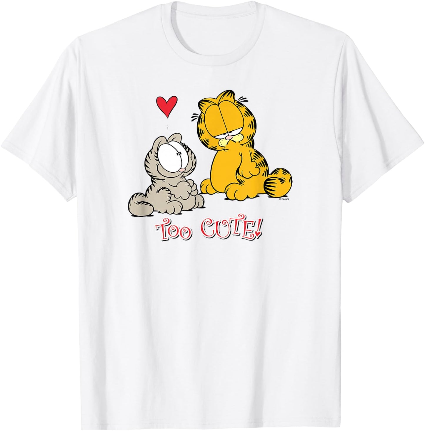 Garfield Too Cute - Women's Classic Fit Pink Cartoon - Small T-Shirt - T-Shirt | White