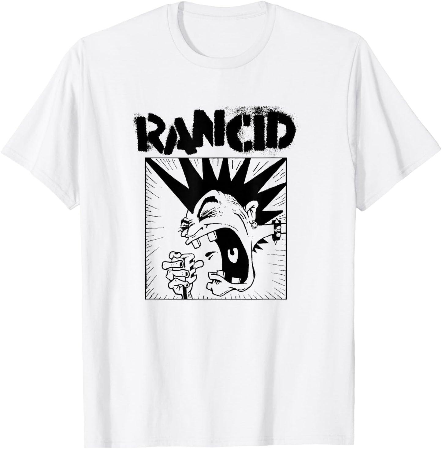 Rancid - Official Merchandise - Microphone Small T-Shirt - T-Shirt | White