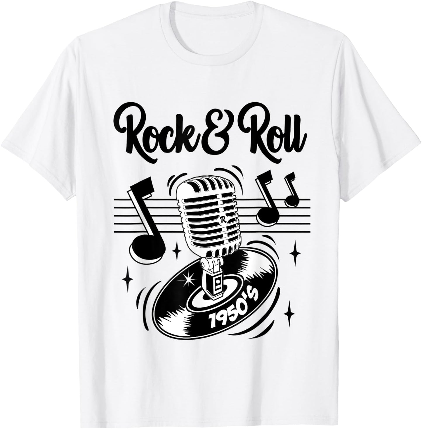 Rockabilly Rocker Clothes 50s Sock Hop Greaser 1950s Doo Wop T-Shirt - T-Shirt | White