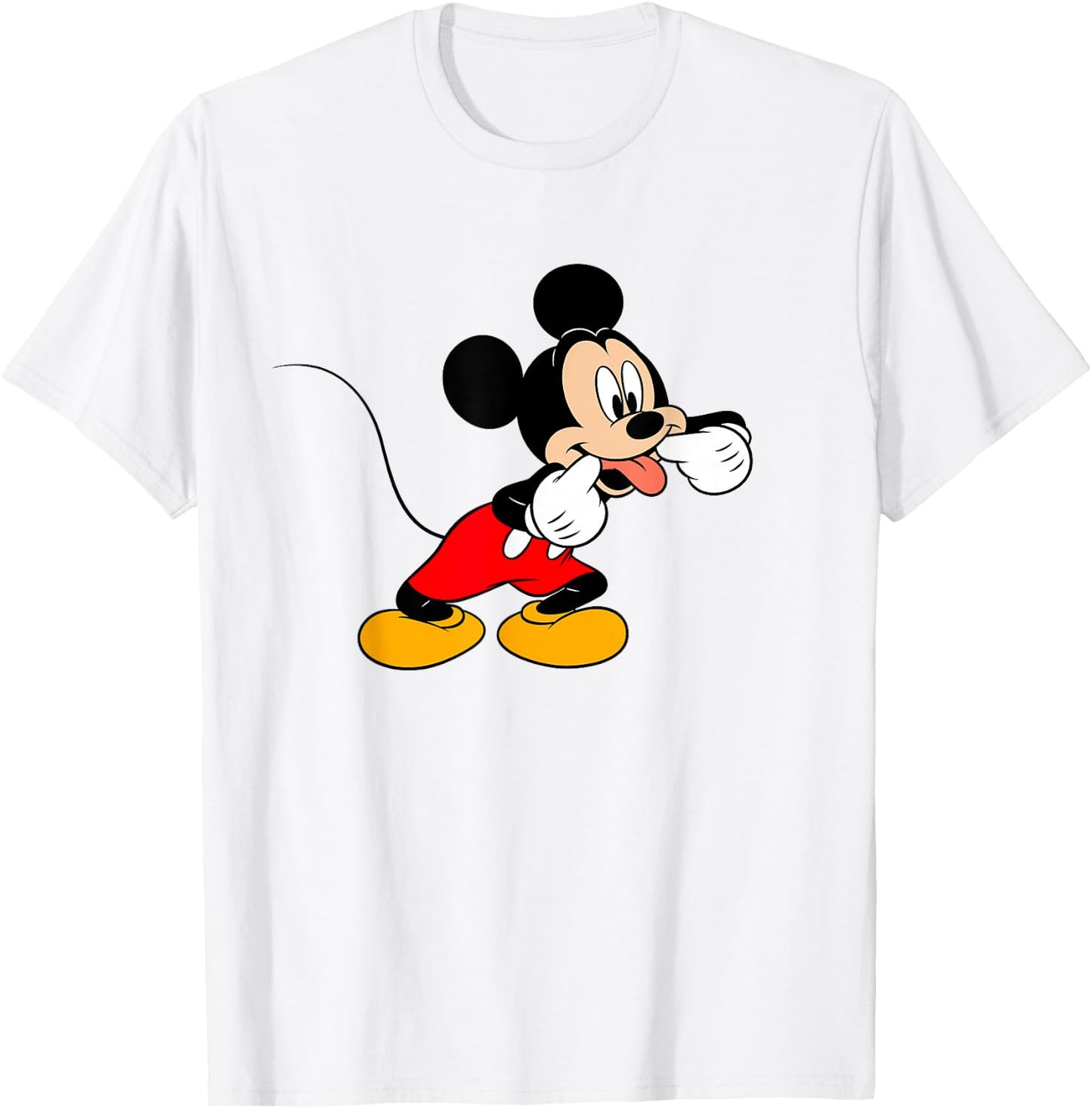 Disney Mickey Mouse Silly Face T-Shirt - T-Shirt | White