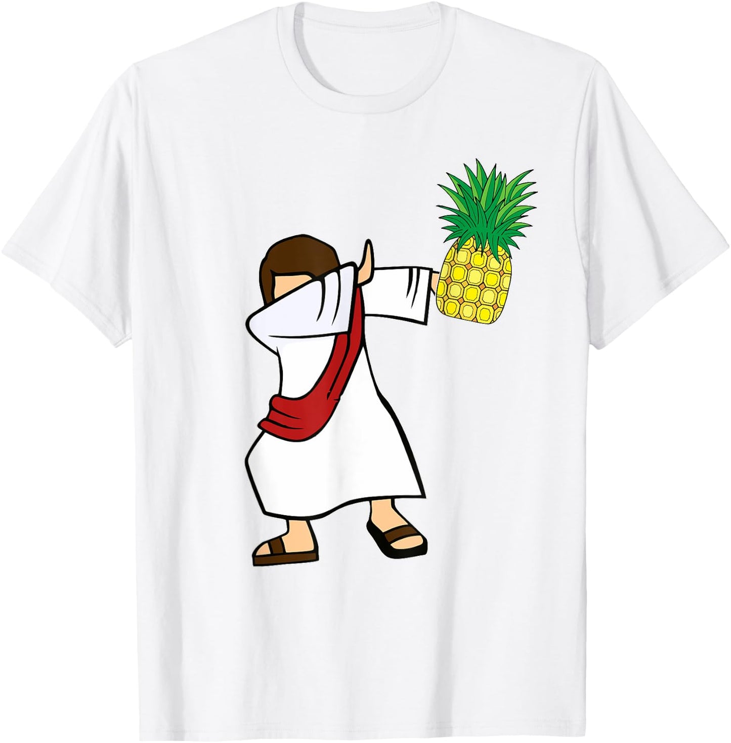 Dabbing Jesus Pineapple Aloha Beaches Hawaiian Dance T-Shirt - T-Shirt | White
