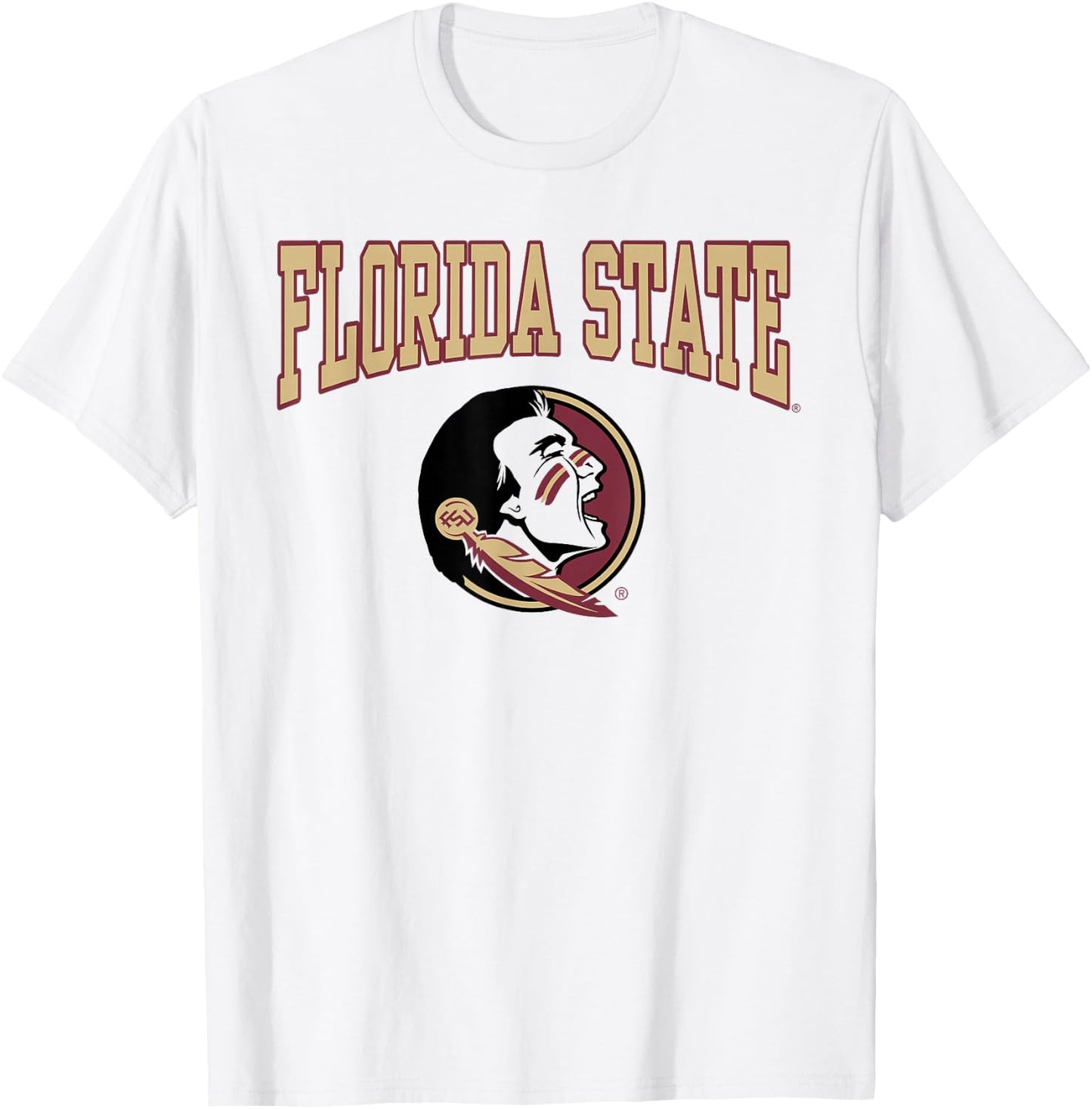 Florida State Seminoles Arch Logo White Officially Licensed T-Shirt - T-Shirt | White