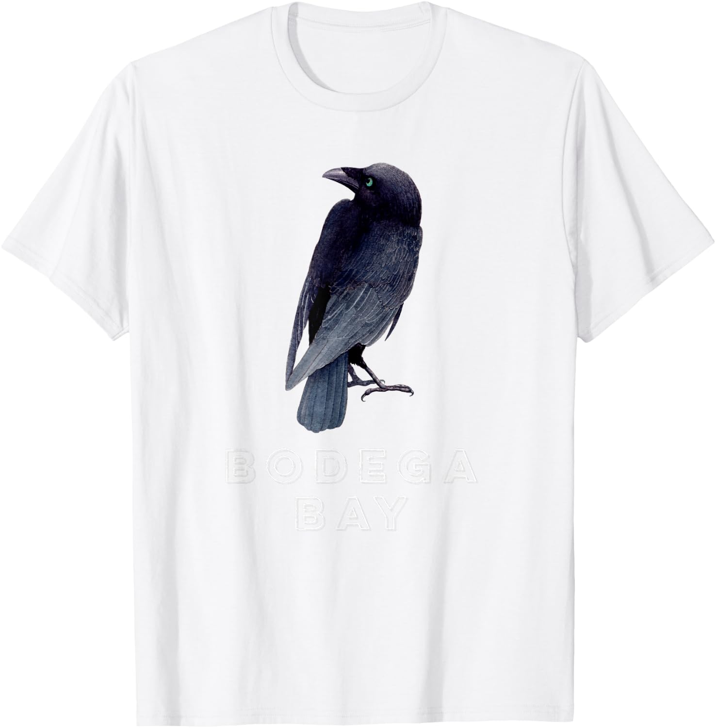 Bodega Bay Northern California Coast Crow Raven Lovers T-Shirt - T-Shirt | White