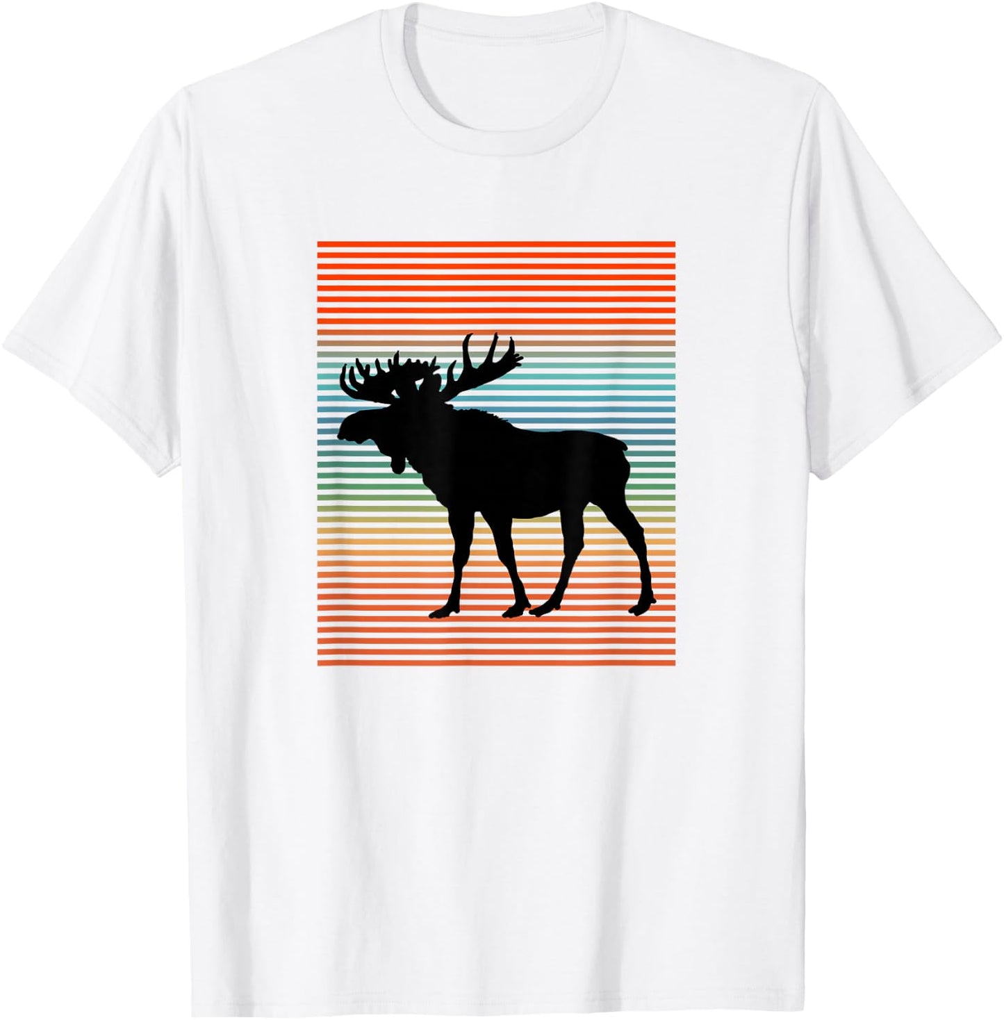 Moose Lover Apparel Vintage Moose - Spirit Animal T-Shirt - T-Shirt | White