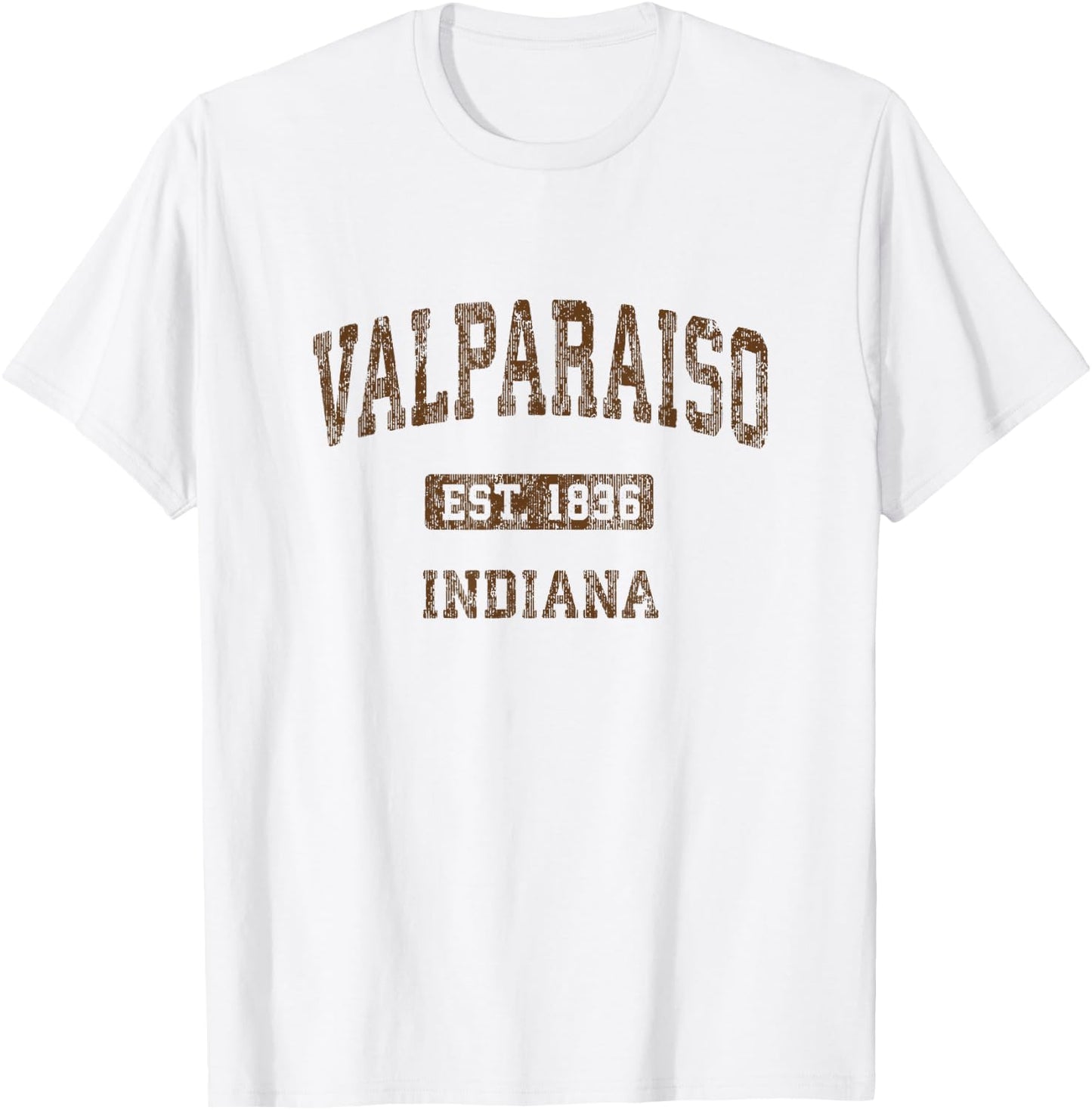 Valparaiso Indiana IN Vintage Athletic Sports Design T-Shirt - T-Shirt | White