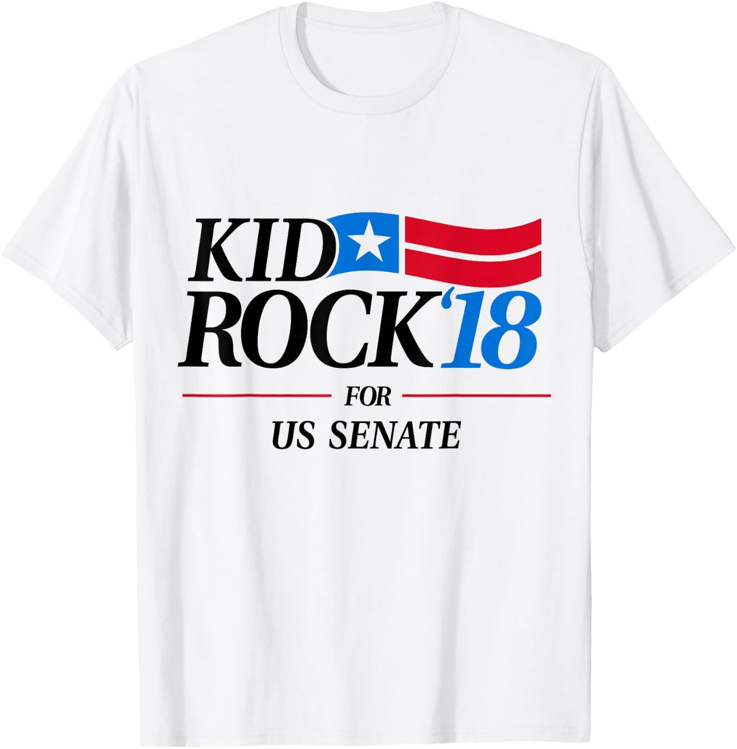 Kid for US Senate 2018 Men's In Rock We Trust T-Shirt - T-Shirt | White