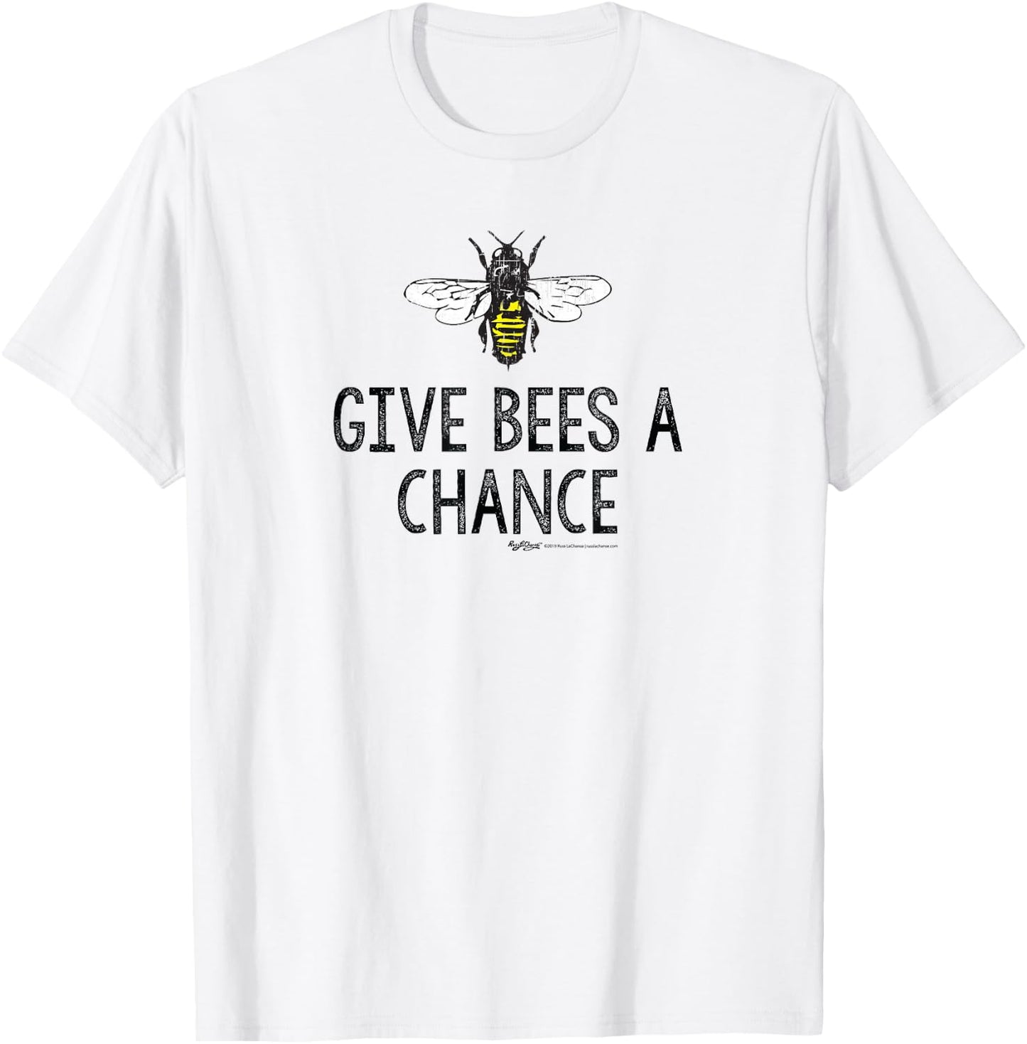 Vintage Honey Bee Give Bees A Chance Beekeeping T-Shirt - T-Shirt | White
