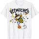 Kids halloween bee witch Bewitched broomstick witch's hat T-Shirt - T-Shirt | White