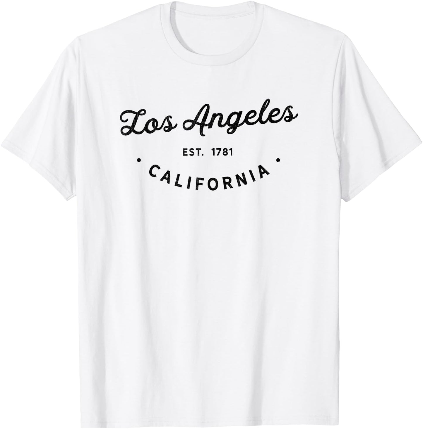 Classic Retro Vintage Los Angeles California LA Novelty T-Shirt - T-Shirt | White