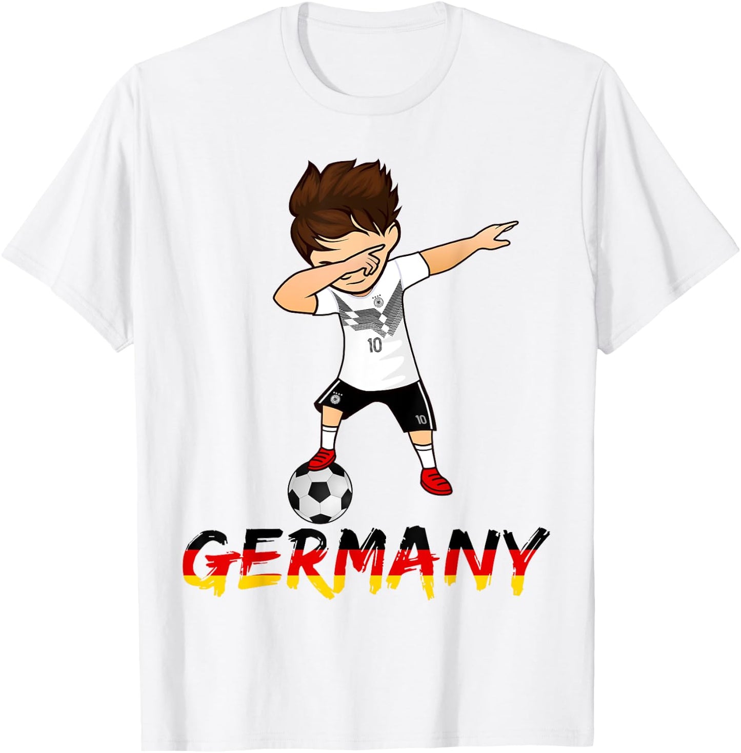 Dabbing Germany Soccer Boys German Football Kit T-Shirt - T-Shirt | White
