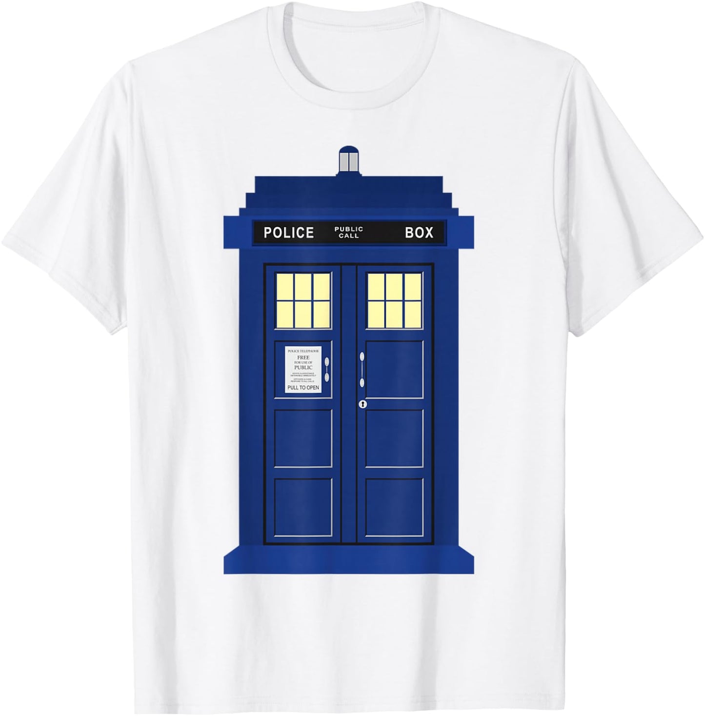 British Police Call Box T-Shirt - T-Shirt | White