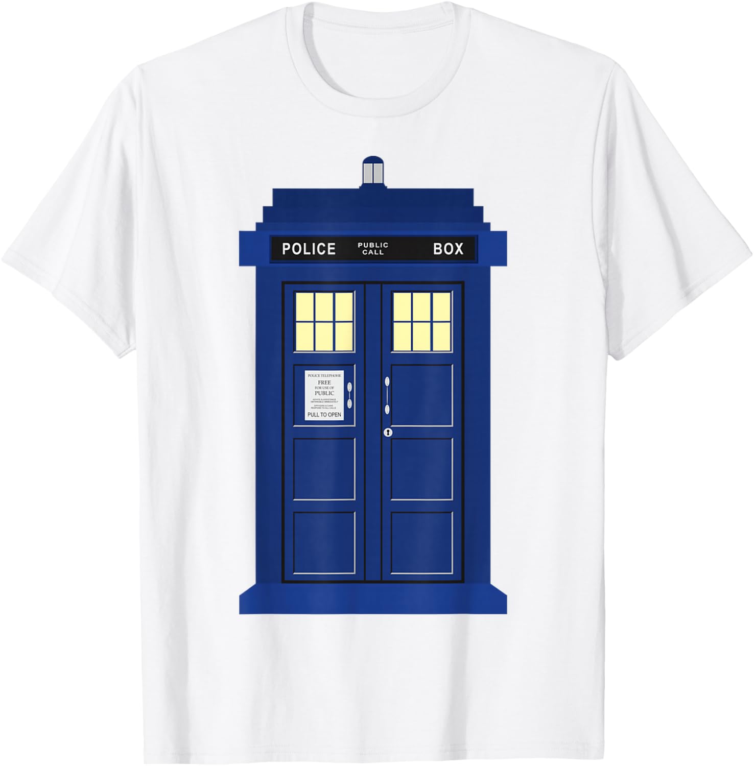 British Police Call Box T-Shirt - T-Shirt | White