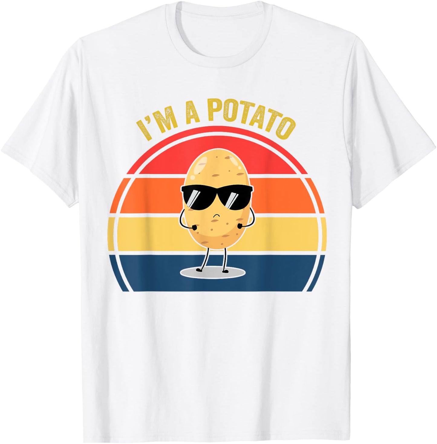 Men I'm A Potato Cute Graphic Toddler Boy Girl Kids Women T-Shirt - T-Shirt | White