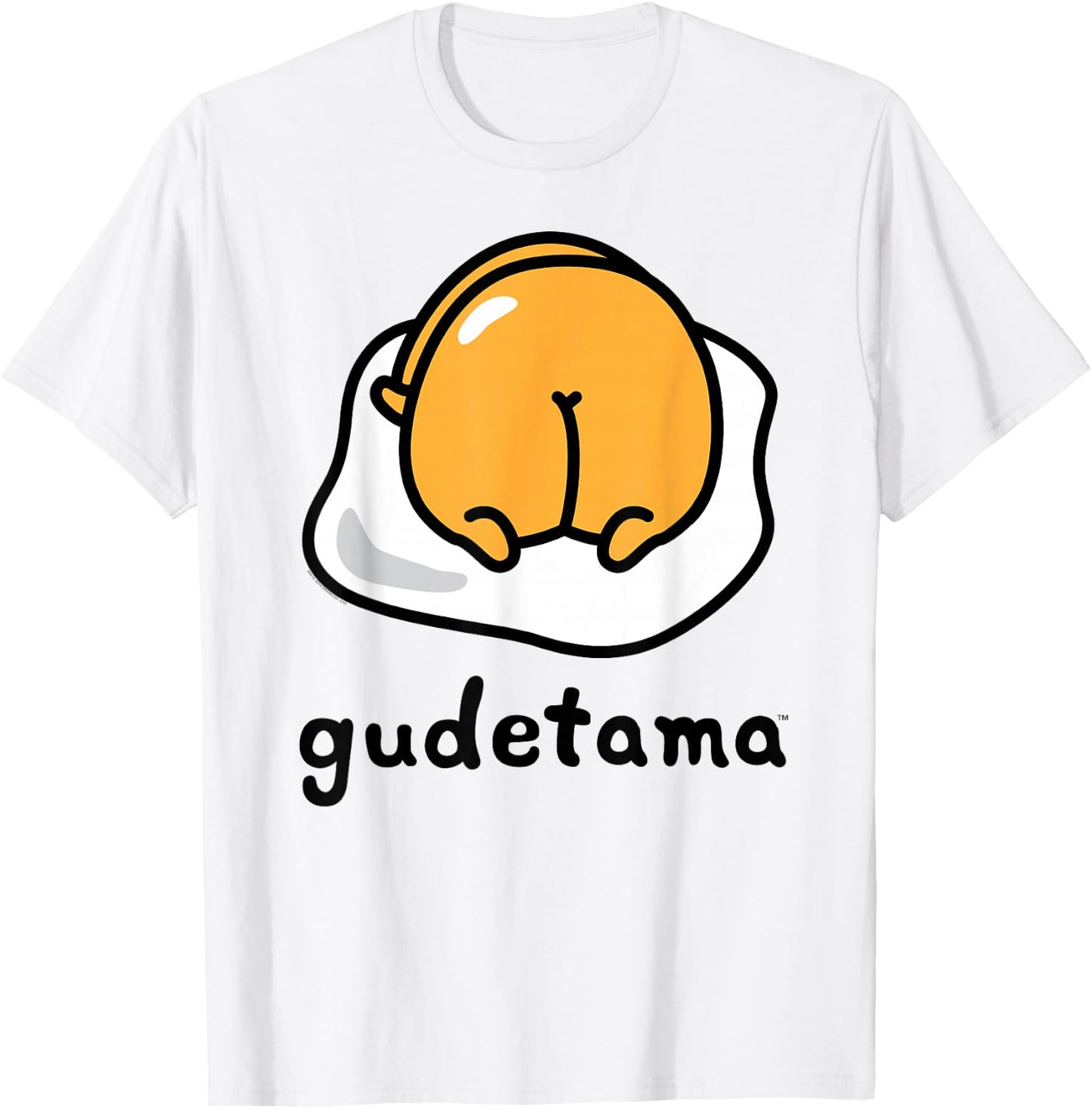 Gudetama The Lazy Egg Backside Logo Shirt T-Shirt - T-Shirt | White