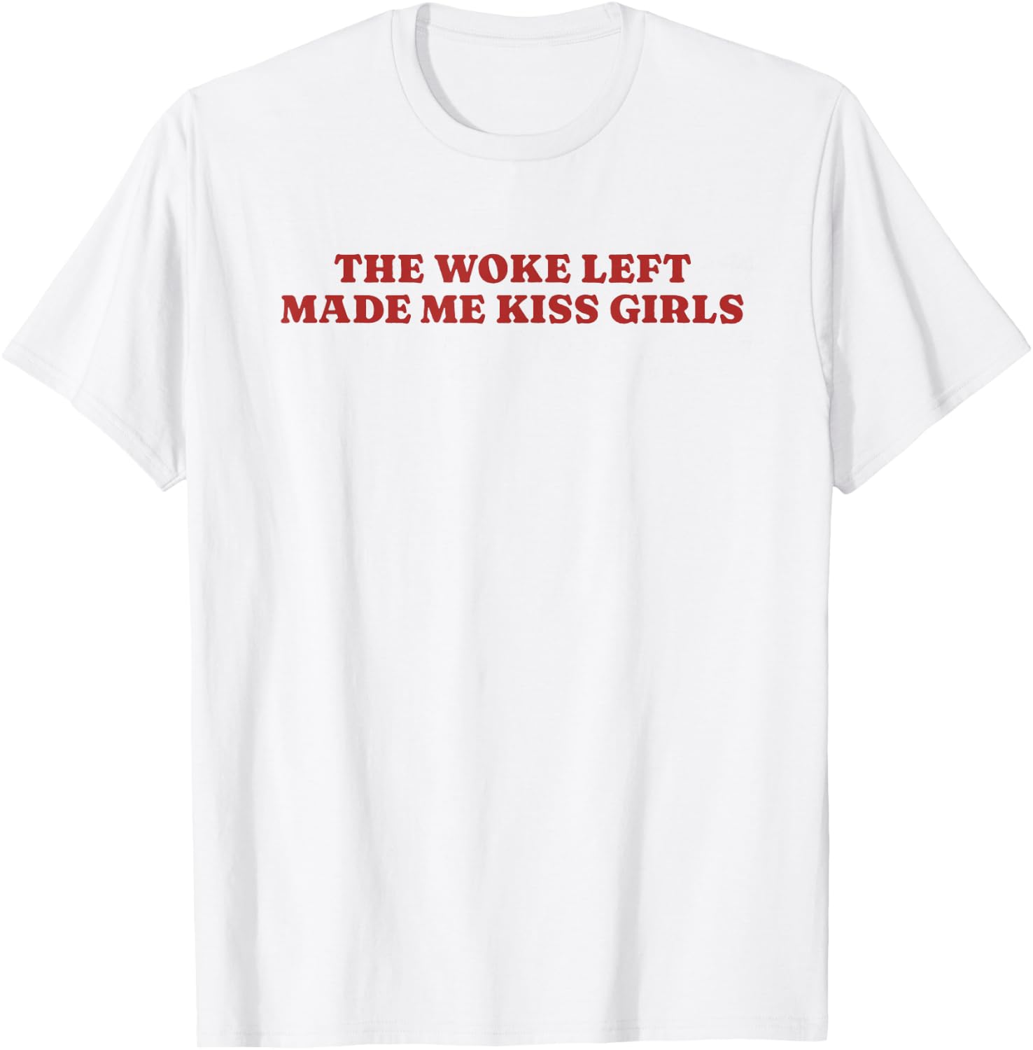 Retro Funny Lesbian Political Kiss Girls Pride Queer WLW T-Shirt - T-Shirt | White